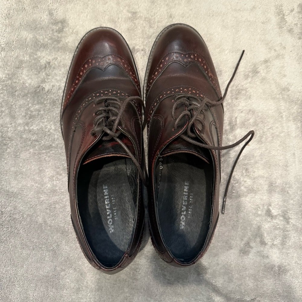 Wolverine Oxfords Women’s 39.5 Cordovan/Burgundy - Picture 2 of 5